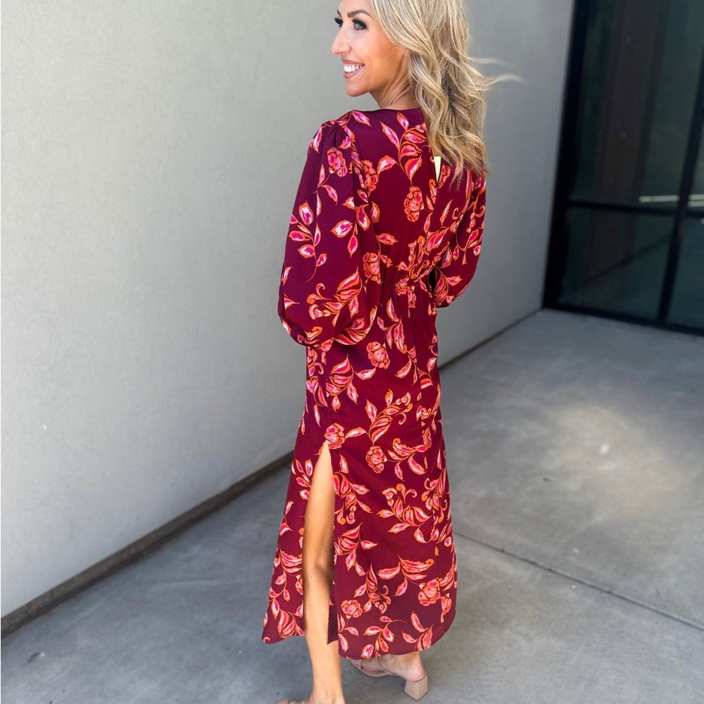 Floral Long Sleeve Dress - Picture 4 of 4